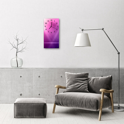 Relógio de vidro vertical Abstração roxa