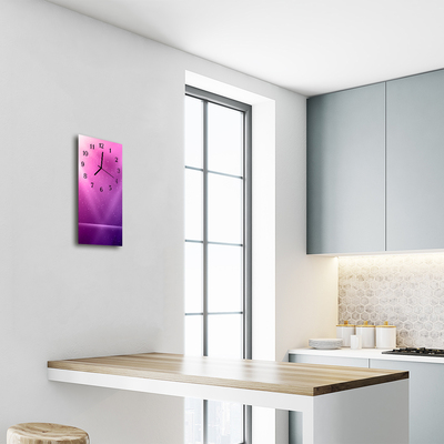 Relógio de vidro vertical Abstração roxa