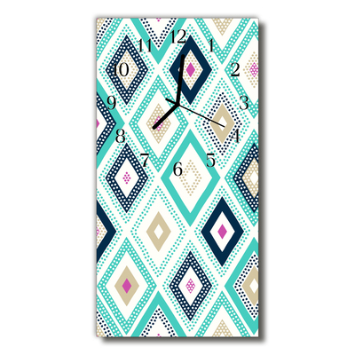 Relógio vertical Gráficos de diamantes coloridos