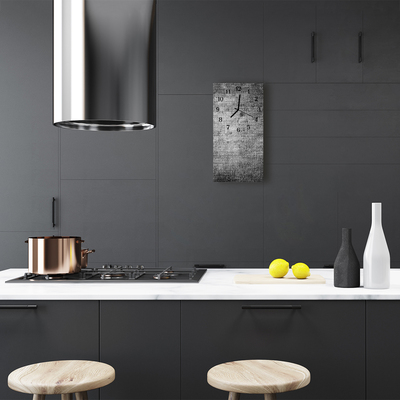 Relógio de vidro vertical Tela cinza