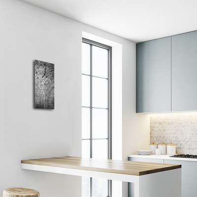 Relógio de vidro vertical Tela cinza