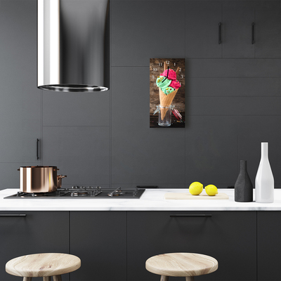 Relógio vertical Sorvete de frutas coloridas