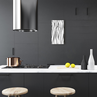 Relógio de vidro vertical Linhas coloridas de arte de zebra