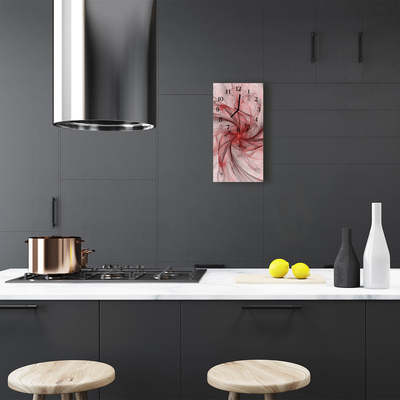 Relógio vertical Arte Abstração vermelha