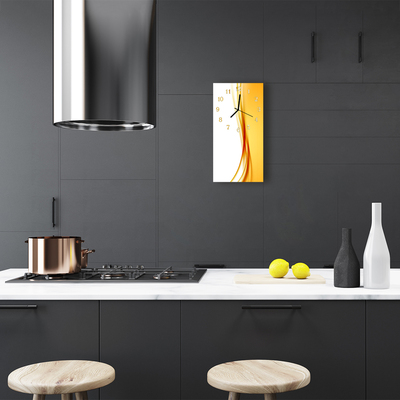 Relógio de vidro vertical Gráficos Art Wave coloridos