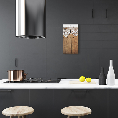 Relógio vertical Mesa com toalha de mesa colorida