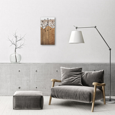 Relógio vertical Mesa com toalha de mesa colorida