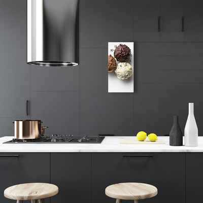 Relógio de vidro vertical Comida Doces coloridos