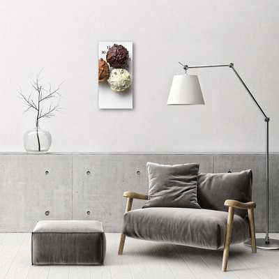 Relógio de vidro vertical Comida Doces coloridos