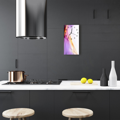 Relógio vertical Arte Abstrata Roxa