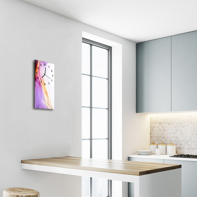 Relógio vertical Arte Abstrata Roxa