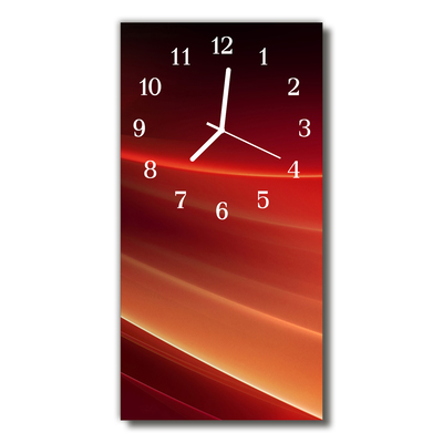 Relógio de vidro vertical Curvas de arte marrom