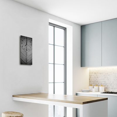 Relógio de vidro vertical Natureza Folha de Prata