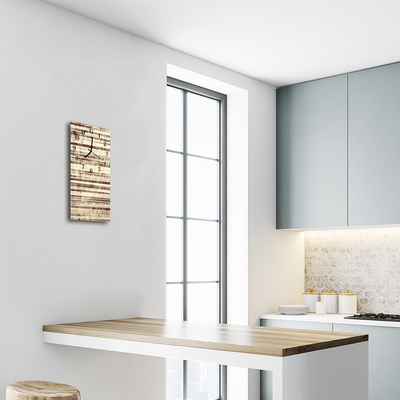 Relógio vertical Oleado bege