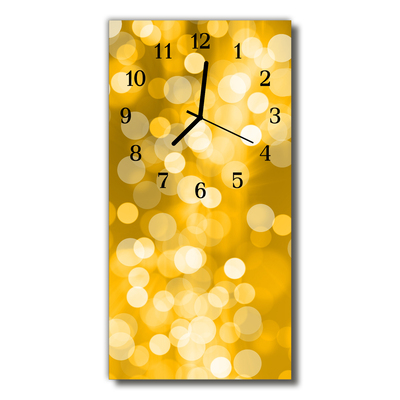 Relógio de vidro vertical Círculos de Arte amarelos