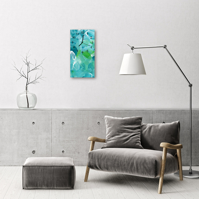 Relógio vertical Natureza Onda Azul