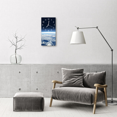 Relógio vertical Universo Terra colorida