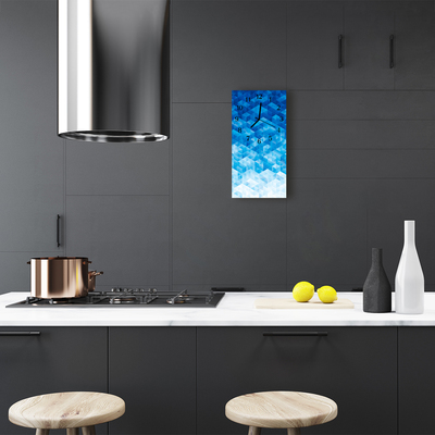 Relógio vertical Arte Abstrata Gráficos Azul