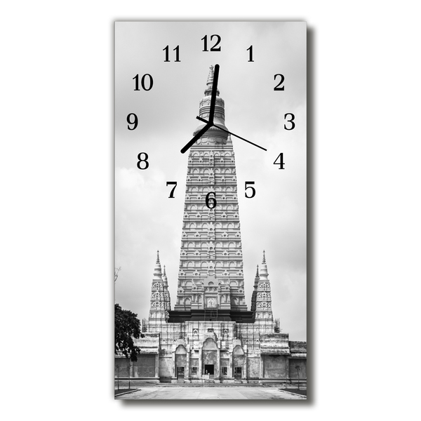 Relógio vertical Paisagens Vista Cinza