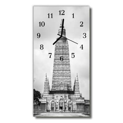 Relógio vertical Paisagens Vista Cinza