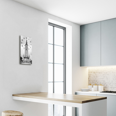 Relógio vertical Paisagens Vista Cinza