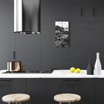 Relógio vertical Pedras da Natureza cinza