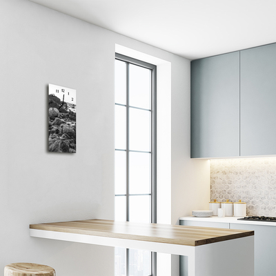 Relógio vertical Pedras da Natureza cinza