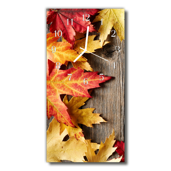 Relógio vertical Natureza Folhagem colorida