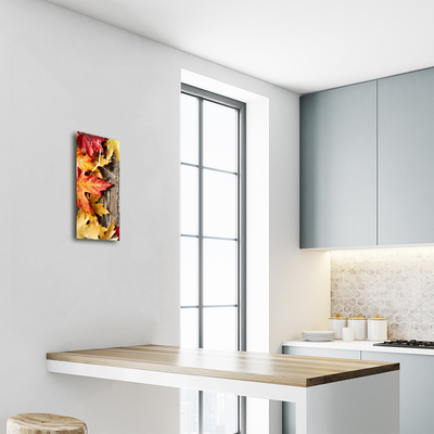 Relógio vertical Natureza Folhagem colorida