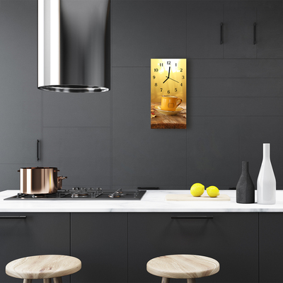 Relógio de vidro vertical Copo de Cozinha Dourado