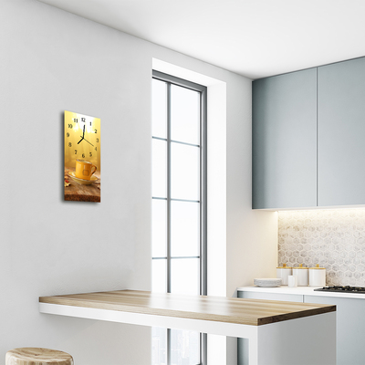 Relógio de vidro vertical Copo de Cozinha Dourado