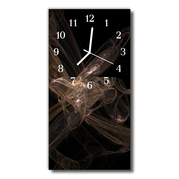 Relógio vertical Arte Abstração gráfica preta