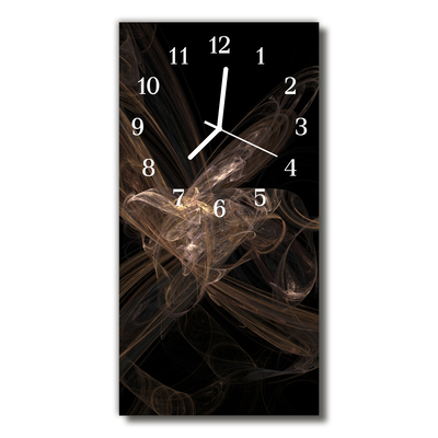 Relógio vertical Arte Abstração gráfica preta