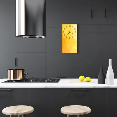 Relógio vertical Padrão de Arte Amarelo