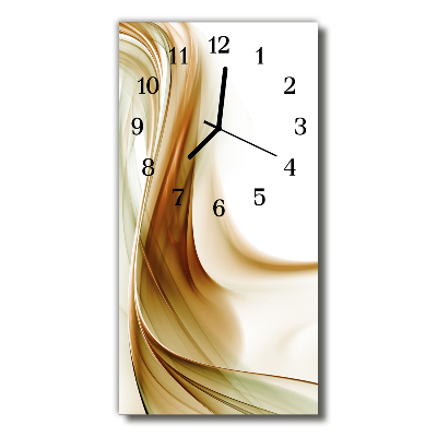 Relógio de vidro vertical Arte Abstrata bege