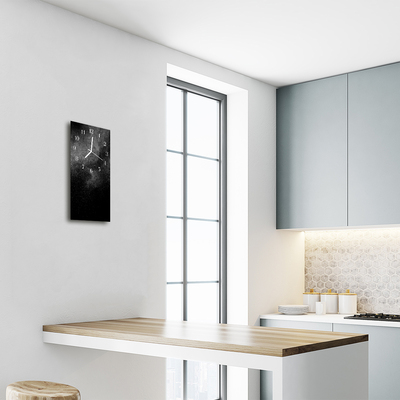 Relógio de vidro vertical Areia preta