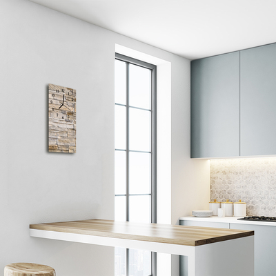 Relógio vertical Parede de pedra bege