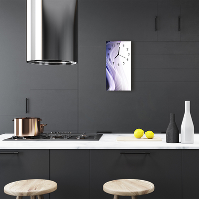 Relógio vertical Cozinha Linhas Abstratas Roxo