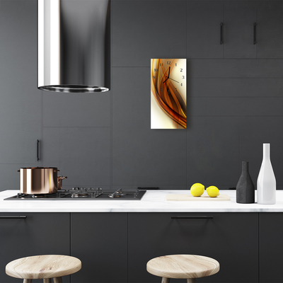 Relógio de vidro vertical Arte Gráfica bege