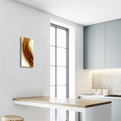 Relógio de vidro vertical Arte Gráfica bege