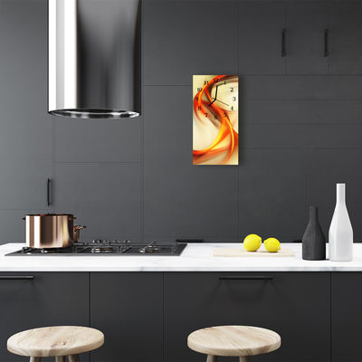 Relógio vertical Laranja gráfica abstrata