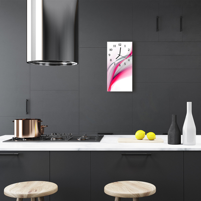 Relógio vertical Arte Abstrata rosa