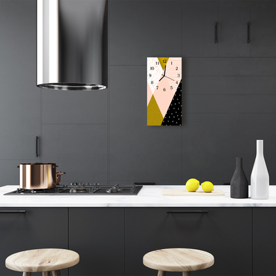 Relógio de vidro vertical Arte Gráfica Cor