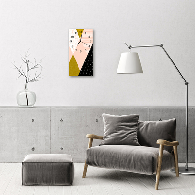 Relógio de vidro vertical Arte Gráfica Cor