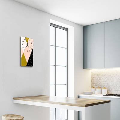 Relógio de vidro vertical Arte Gráfica Cor