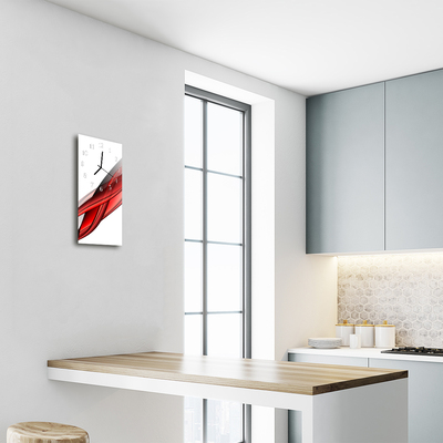 Relógio de vidro vertical Arte Abstração gráfica colorida