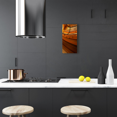 Relógio de vidro vertical Linhas gráficas marrons