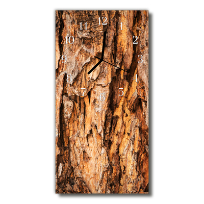 Relógio vertical Natureza Casca de Árvore Marrom