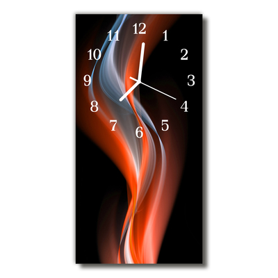 Relógio de vidro vertical Arte Linhas abstratas coloridas