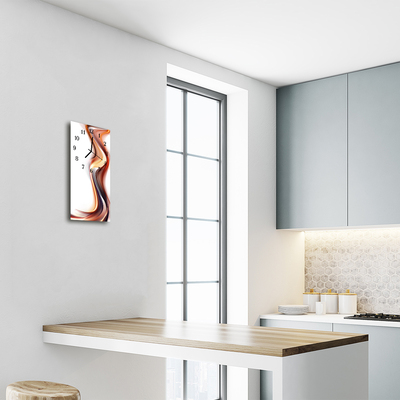 Relógio de vidro vertical Arte Abstração colorida